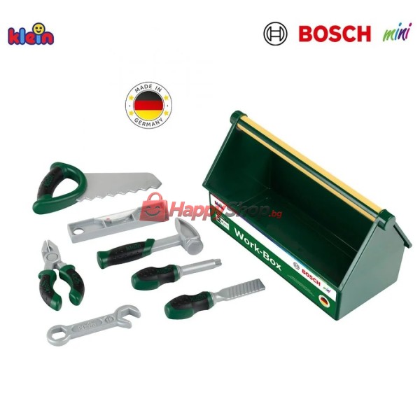 Детски комплект инструменти Bosch „Малък майстор“ в кутия, 8 части