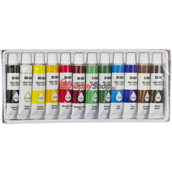 Акварелни бои, 12x12 ml
