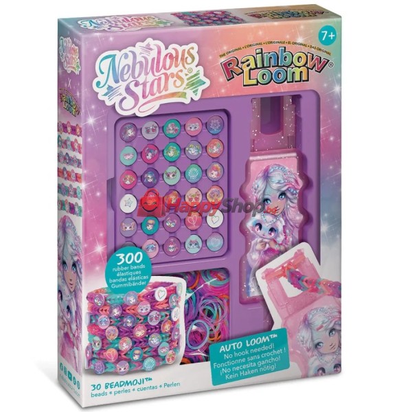 Комплект за плетене на гривни с мъниста и ластици, Rainbow Loom