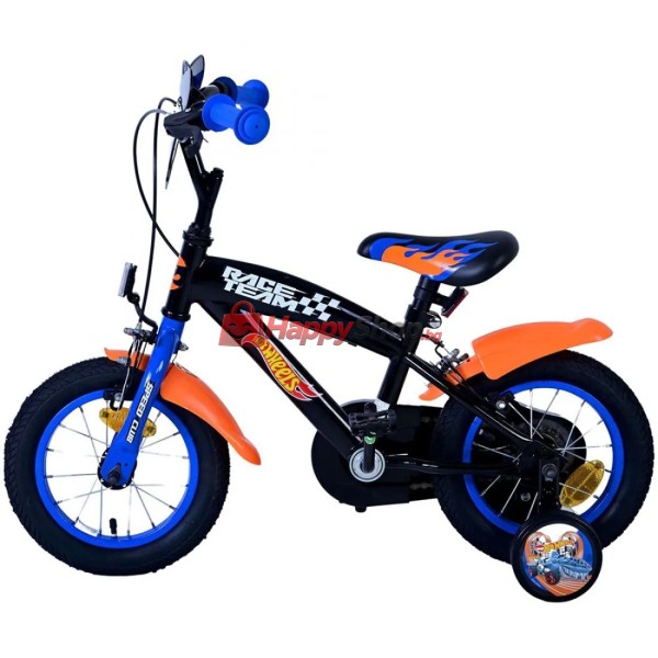 Детски велосипед с помощни колела, Hot Wheels,12 инча
