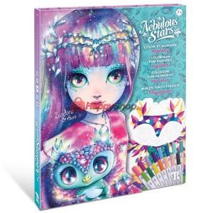 Творческа книга с 15 двустранни флумастера, Оцветявай по ном..