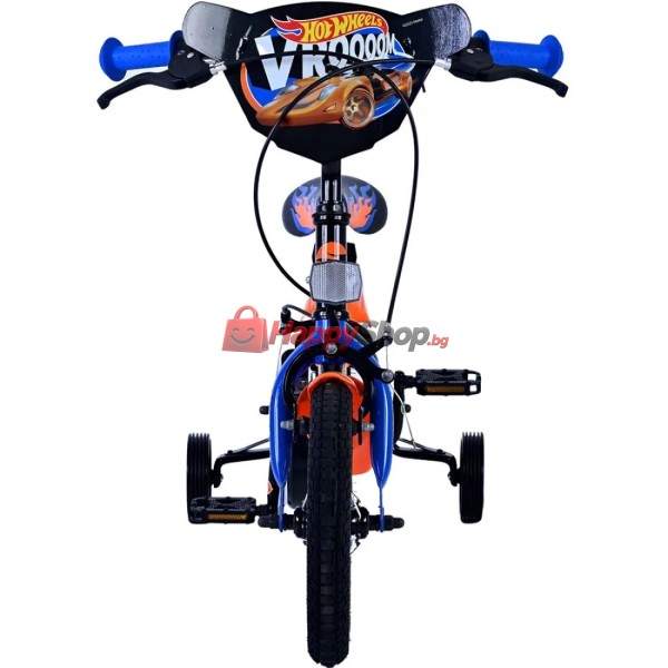 Детски велосипед с помощни колела, Hot Wheels,12 инча