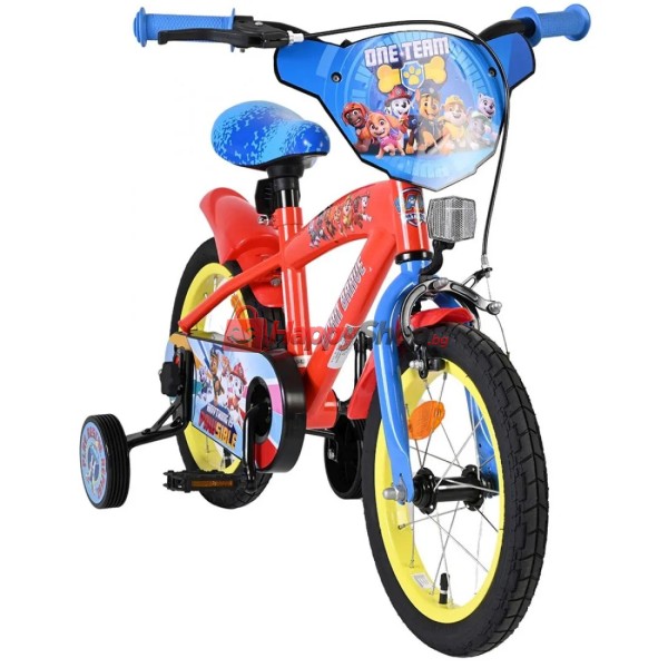 Детски велосипед с помощни колела, Paw Patrol, 14 инча, Момчета