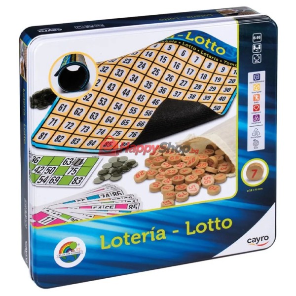 Игра Лото, в метална кутия