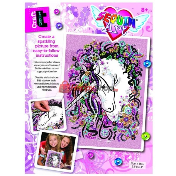Изкуство с пайети, CRAFT TEEN, Unicorn