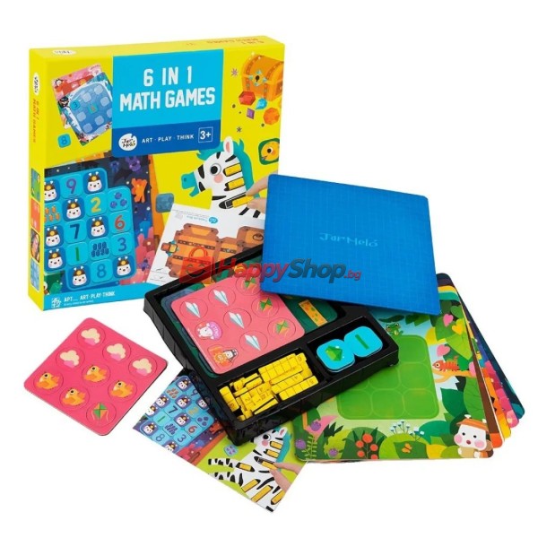 Комплект с игри, Забавна математика, 6 в 1