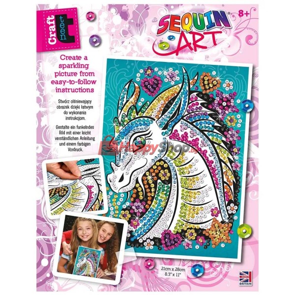 Изкуство с пайети, CRAFT TEEN, Дракон