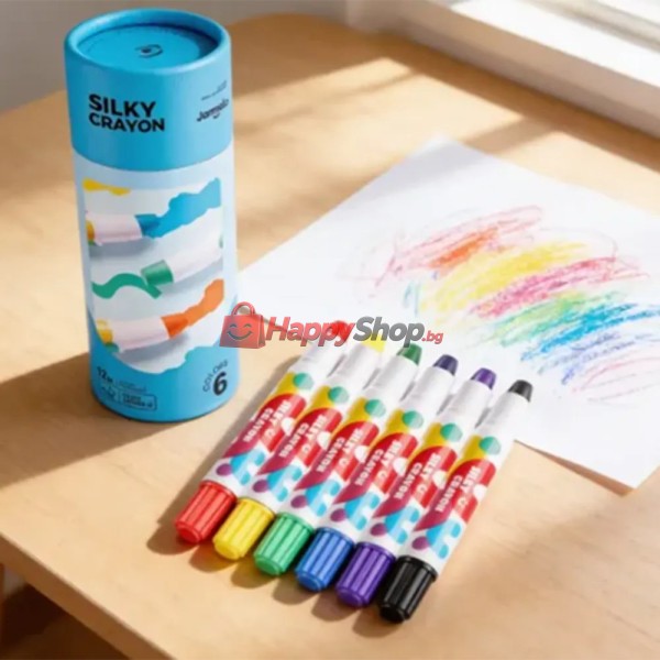 Пастели за най-малките BABY ROO, миещи се, 6 бр.