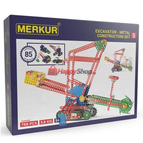 Merkur 5, Строителни машини, 80 модела, 768 части