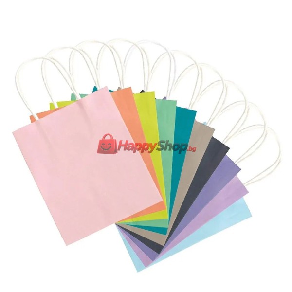 Крафт подаръчна торбичка TREND, 110 гр, 18 x 21 x 8 см