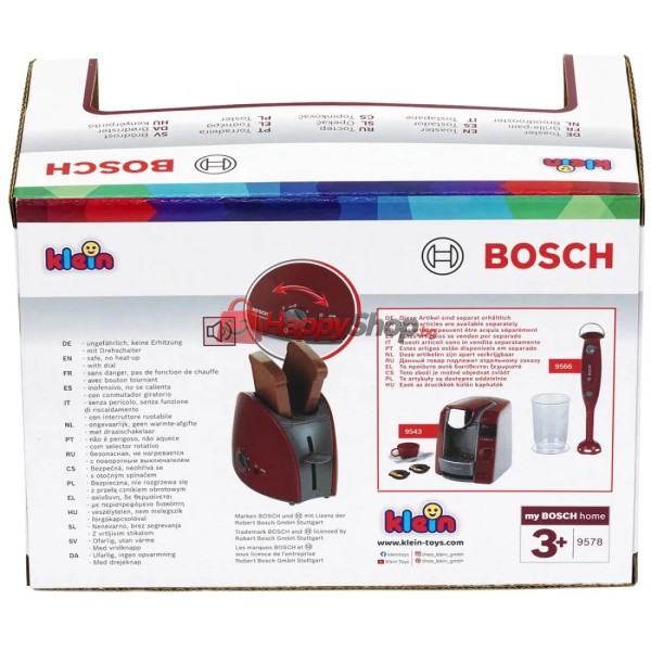 Детски тостер Bosch, с две филийки, червен