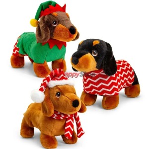 Keeleco, Куче дакел с коледен костюм, 25 см (3)