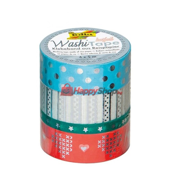 Комплект лепенки за декорации, WASHI TAPE, Класика, 3 бр.