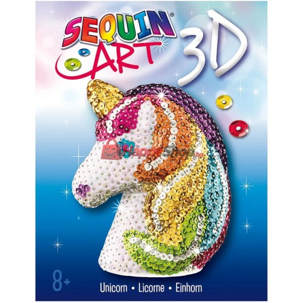 3D фигурка от пайети, Еднорог