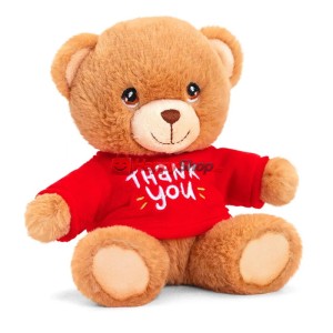 Keeleco, Мече с червена тениска, Thank you, 15 см