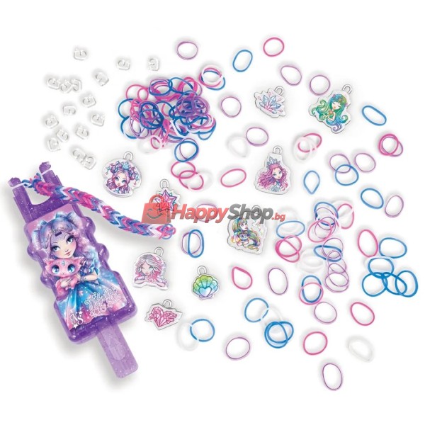 Комплект за плетене на гривни и талисмани с ластици, Rainbow Loom