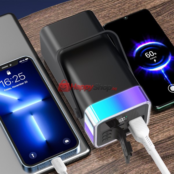 Преносима батерия Earldom ET-PD38 40 000mAh, Черен - 87084