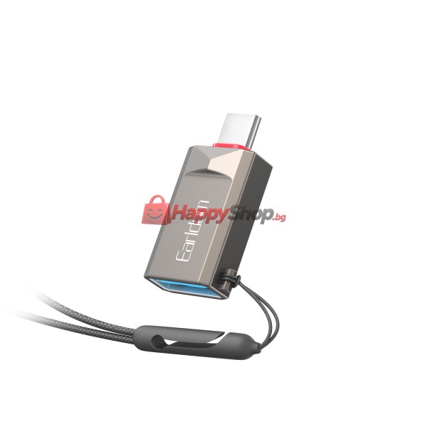 Преходник Earldom ET-OT88C, USB3.0 към Type-C, OTG, Сив - 40360