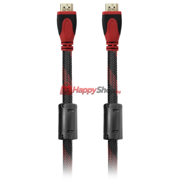 Кабел, DeTech, HDMI - HDMI M/М, 30m, С оплетка и ферит - 18313