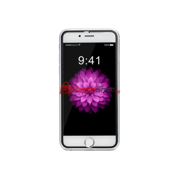 Стъклен протектор за целия дисплей, Remax Honor, за iPhone 6/6S Plus, С Метална лайстна, 0.3 mm, Черен - 52311