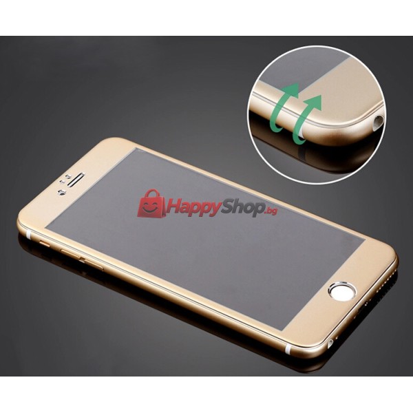 Протектор дисплей за iPhone 6/6S, Силикон, Златен - 52153