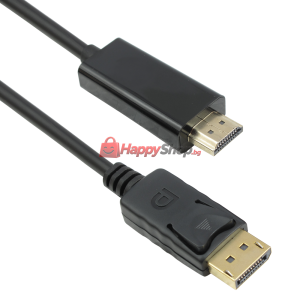 Кабел DeTech DP HDMI M/M, 14+1 cooper, 5м, Черен - 18275