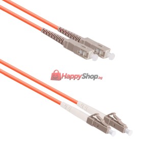 Оптичен пач кабел DeTech, SC-LC, UPC, Multimode, Duplex, 5.0..