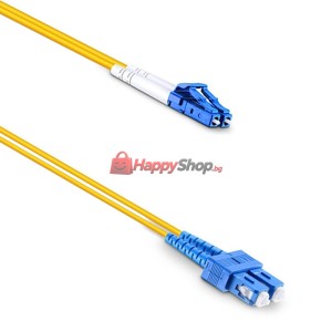 Оптичен пач кабел DeTech, SC-LC, UPC, Singlemode, Duplex, 5...
