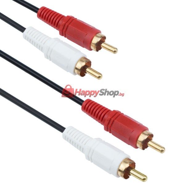 Кабел DeTech 2 чинча / RCA - 2 чинча / RCA, 1.5м, High Quality - 18017