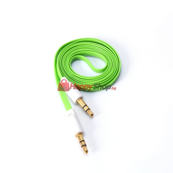 Аудио кабел DeTech 3.5mm М/М, Flat, 1m -18235