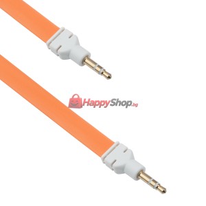 Аудио кабел DeTech 3.5mm М/М, Flat, 1m -18235