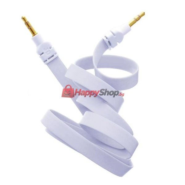 Аудио кабел DeTech 3.5mm М/М, Flat, 1m -18235