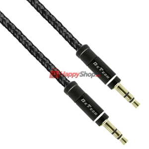 Аудио кабел DeTech DE-04AUX, 3.5mm жак, М/М, 1.0м, Черен - 4..