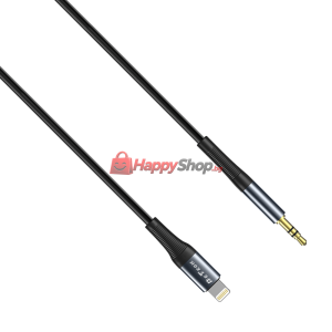 Аудио кабел DeTech DE-42iA, 3.5mm към Lightning, 1.0м, Черен..