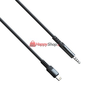 Аудио кабел Earldom ET-AUX39, 3.5mm към Lightning, 1.0м, Чер..