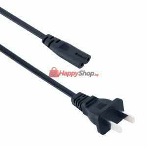 Захранващ кабел за касетофон DeTech, 1.5м, US - 18055