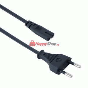 Захранващ кабел DeTech, 2 Pin, За касетофон, 1.5м - 18033