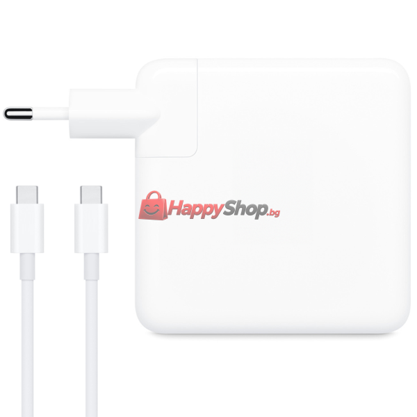 Адаптер DeTech, За Apple, 87W, Type-C, Бял - 353