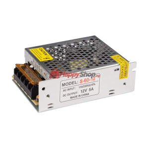 Импулсен захранващ блок , 12V/5A, Сив - 337