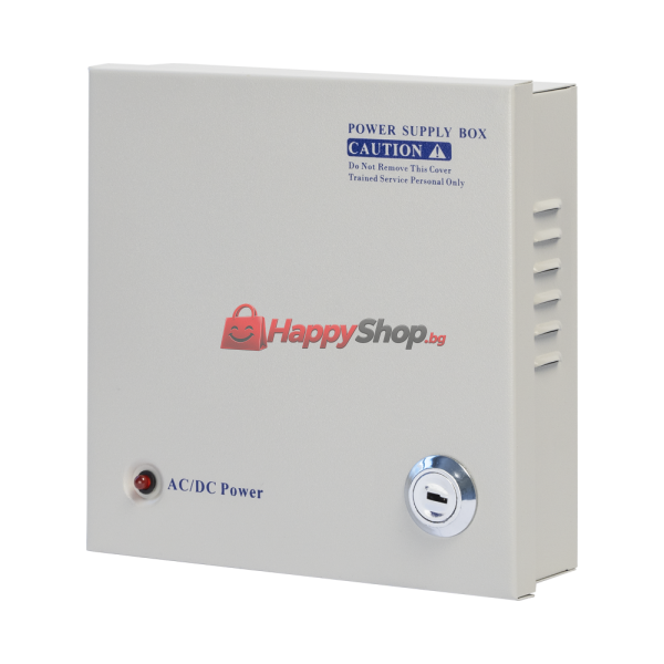 Импулсен захранващ блок , 12V/5A, 4 Изхода, Метална кутия, Сив - 342