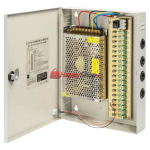 Импулсен захранващ блок , 12V/20A, 18 Изхода, Метална кутия,..