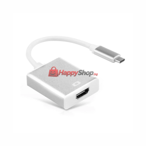 Преходник, , USB Type-C към HDMI, Бял - 18298