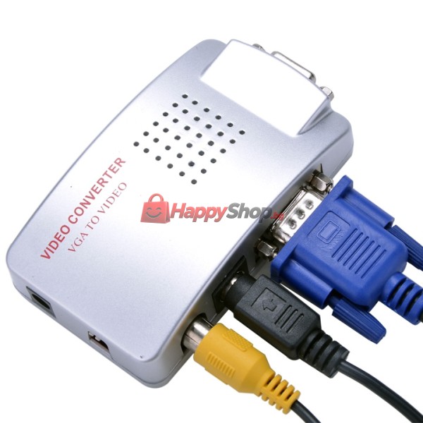 Конвертор, , VGA към AV/S-Video+VGA, Сребрист - 18299