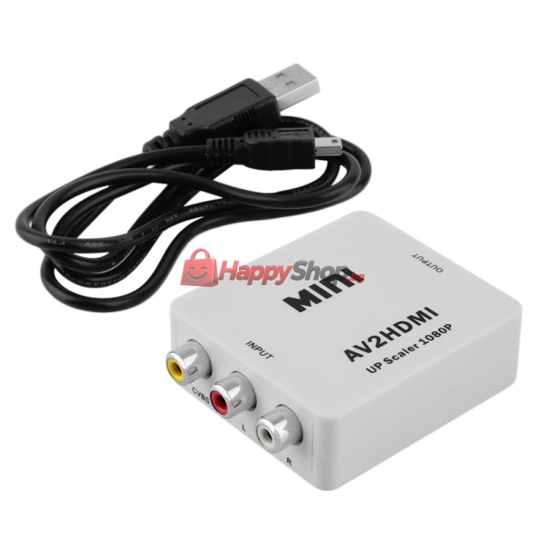 Конвертор AV към HDMI, Бял - 18257