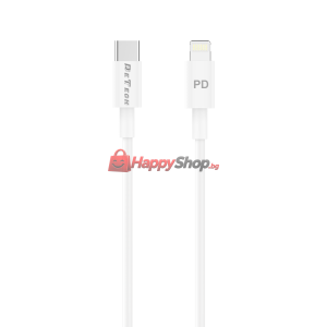 Кабел за данни DeTech DE-C29PDL, Type-C - Lightning, PD, 1.0..