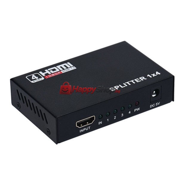 Сплитер от HDMI към 4 HDMI , със захранване - 18263