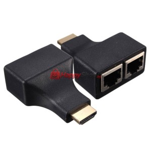 HDMI удължител, , През LAN CAT-5e/6, Черен - 17165
