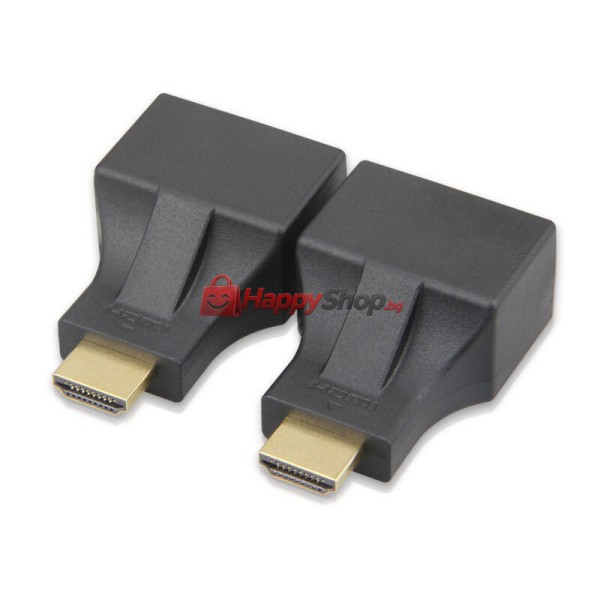 HDMI удължител, , През LAN CAT-5e/6, Черен - 17165