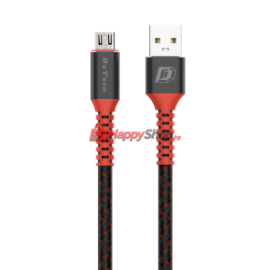 Кабел за данни DeTech DE-C25M, Micro USB, 1.0m, Черен - 4010..