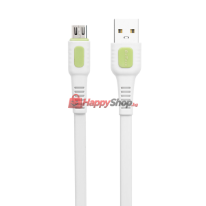 Кабел за данни DeTech DE-C36M, Micro USB, 1.0m, Бял - 40191